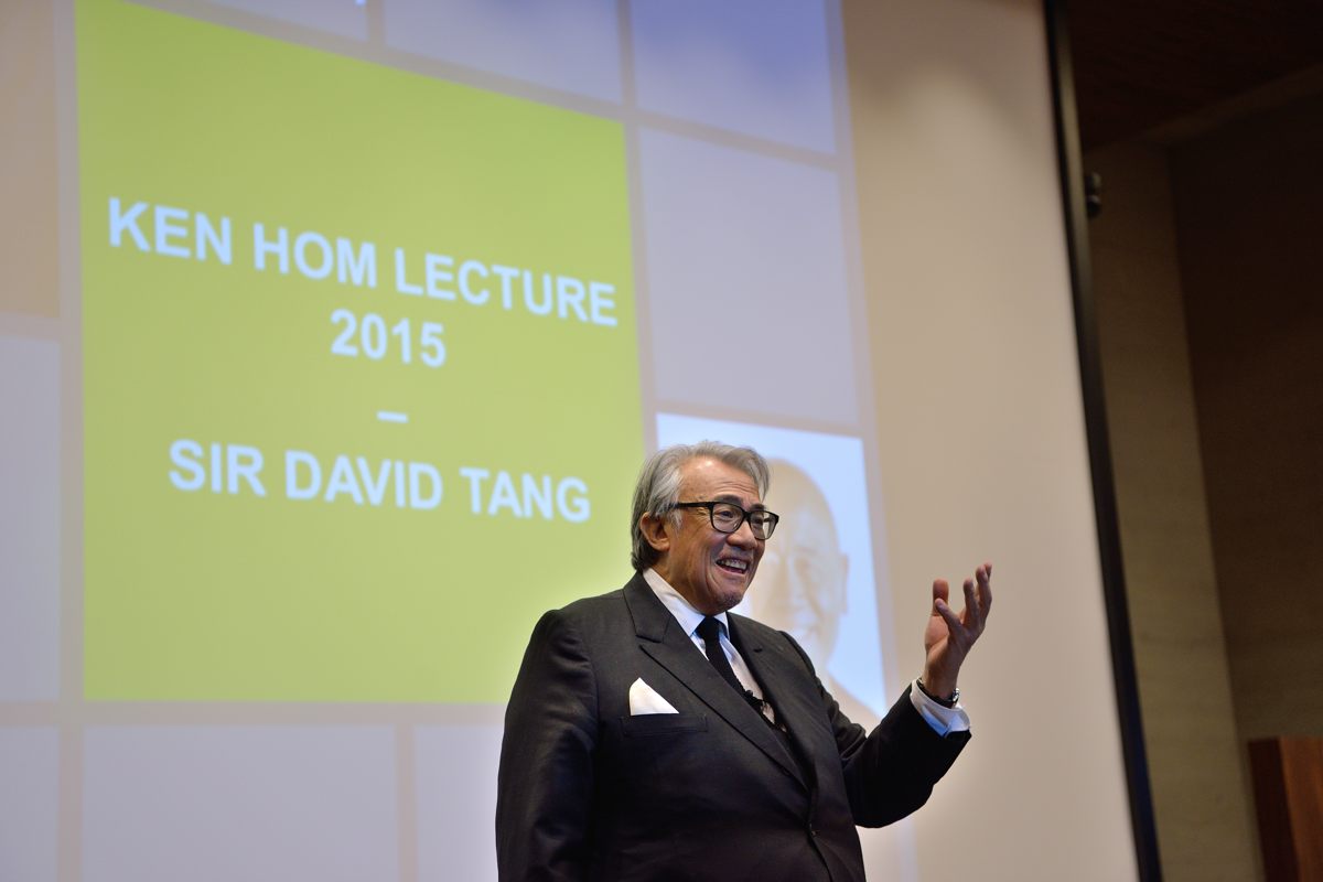 Sir David Tang at the Ken Hom Lecture 2015